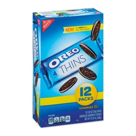 Nabisco Nabisco¬Æ Oreo Cookies Single Serve Packs, Chocolate, 1.02 oz. Pack, 12/Box 00 44000 04474 00